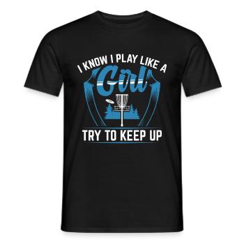 Discgolf Disc Golf | Discgolfspieler Geschenk - Männer T-Shirt - Schwarz - Vorne - AI Model Male 178 light (178cm)