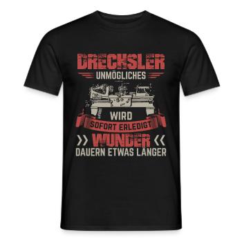 Drechsler Drechseln Drechslermeister Geschenk - Männer T-Shirt - Schwarz - Vorne - AI Model Male 178 light (178cm)