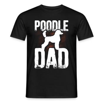 Le caniche papa | Propriétaire de chien cadeau propriétaire de chien - T-shirt homme - noir - Devant - AI Model Male 178 light (178cm)