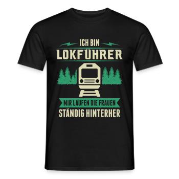 Lokführer Triebfahrzeugführer Zugführer Geschenk - Männer T-Shirt - Schwarz - Vorne - AI Model Male 178 light (178cm)