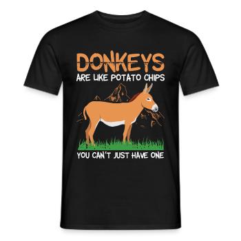 Esel Spruch Eselhalter Eselchen Geschenk - Männer T-Shirt - Schwarz - Vorne - AI Model Male 178 light (178cm)