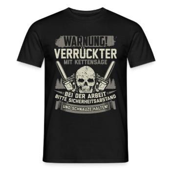Kettensäge | Motorsäge Säge Holzfäller Geschenk - Männer T-Shirt - Schwarz - Vorne - AI Model Male 178 light (178cm)