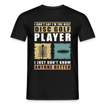 Discgolf Disc Golf Discgolfspieler Geschenk - Männer T-Shirt - Schwarz - Vorne - AI Model Male 178 light (178cm)