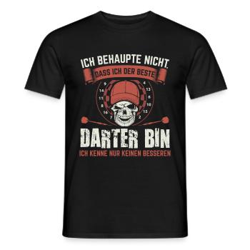 Dart Darts | Darter Darten Dartspieler Geschenk - Männer T-Shirt - Schwarz - Vorne - AI Model Male 178 light (178cm)