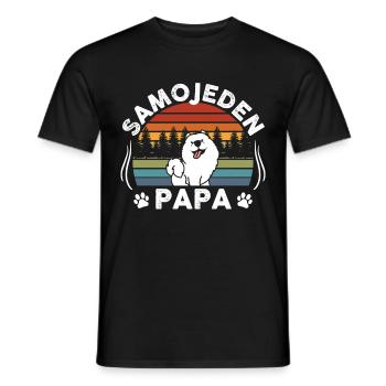 Samojede Samojeden Papa Samojedenhunde Cadeau - T-shirt homme - noir - Devant - AI Model Male 178 light (178cm)