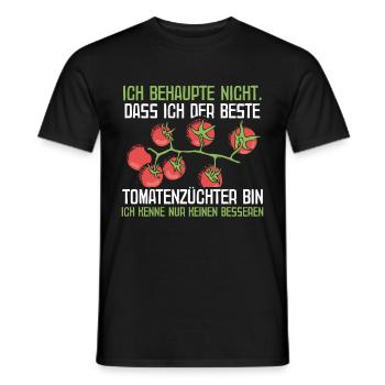 Tomatenzucht Gartenarbeit Hobbygärtner Geschenk - Männer T-Shirt - Schwarz - Vorne - AI Model Male 178 light (178cm)