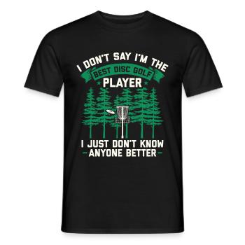Disc Golf Discgolf | Discgolfspieler Geschenk - Männer T-Shirt - Schwarz - Vorne - AI Model Male 178 light (178cm)
