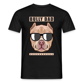 Bully Dad American Bully Hundebesitzer Geschenk - Männer T-Shirt - Schwarz - Vorne - AI Model Male 178 light (178cm)