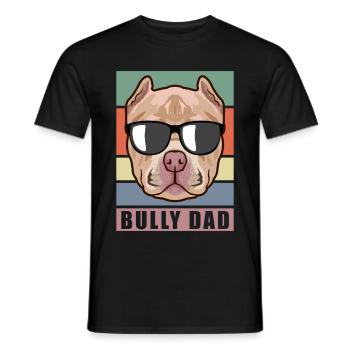 Bully Dad American Bully | Hundebesitzer Geschenk - Männer T-Shirt - Schwarz - Vorne - AI Model Male 178 light (178cm)