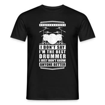 Percussionniste | Le cadeau de Drummer - T-shirt homme - noir - Devant - AI Model Male 178 light (178cm)