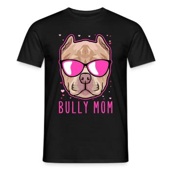 Bully Mom | American Bully Hundebesitzer Geschenk - Männer T-Shirt - Schwarz - Vorne - AI Model Male 178 light (178cm)