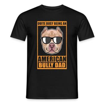 American Bully Dad Dog Owner Dogs Gift - Men's T-Shirt - black - Front - AI Model Male 178 light (178cm)