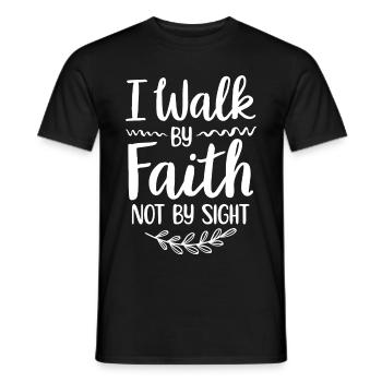 Jésus-Christ | Bible Dieu don de la foi - T-shirt homme - noir - Devant - AI Model Male 178 light (178cm)