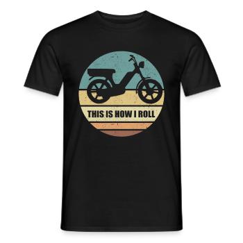 Moped Mofas Moped Rider Moped Mopeds Gift - Men's T-Shirt - black - Front - AI Model Male 178 light (178cm)