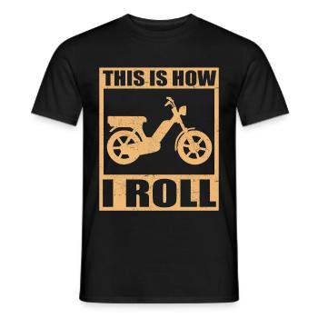 Mofa | Moped Moped Rider MopedS Gift - Men's T-Shirt - black - Front - AI Model Male 178 light (178cm)