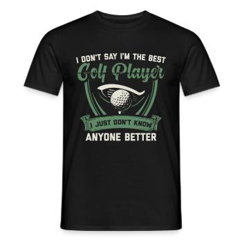 Golf Golfer Golfgolf golf player gift - Men's T-Shirt - black - Front - AI Model Male 178 light (178cm)