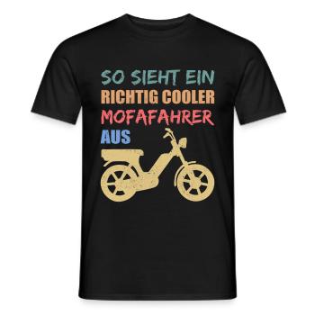 Mofa Mofafahrer Mofas Moped Mopedfahrer Geschenk - Männer T-Shirt - Schwarz - Vorne - AI Model Male 178 light (178cm)