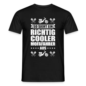 Mofa Mofafahrer Mofas Mopedfahrer Moped Geschenk - Männer T-Shirt - Schwarz - Vorne - AI Model Male 178 light (178cm)