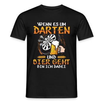 Dart | Darts Darten Dartspieler Darter Geschenk - Männer T-Shirt - Schwarz - Vorne - AI Model Male 178 light (178cm)