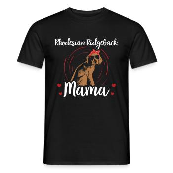 Rhodesian Ridgeback Mom | Dog Owner Gift - Men's T-Shirt - black - Front - AI Model Male 178 light (178cm)