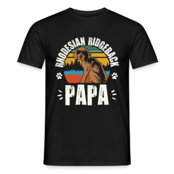 Rhodesian Ridgeback papa propriétaire de chien cadeau - T-shirt homme - noir - Devant - AI Model Male 178 light (178cm)