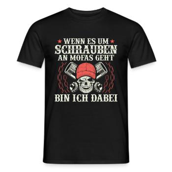 Mofa Mofas Mofafahrer Moped Schrauber Geschenk - Männer T-Shirt - Schwarz - Vorne - AI Model Male 178 light (178cm)