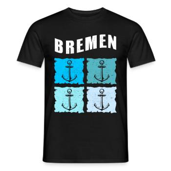 Bremen City North Northern Germany Moin Gift - Men's T-Shirt - black - Front - AI Model Male 178 light (178cm)