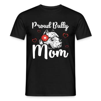 Bully Mom American Bully Hundebesitzer Geschenk - Männer T-Shirt - Schwarz - Vorne - AI Model Male 178 light (178cm)