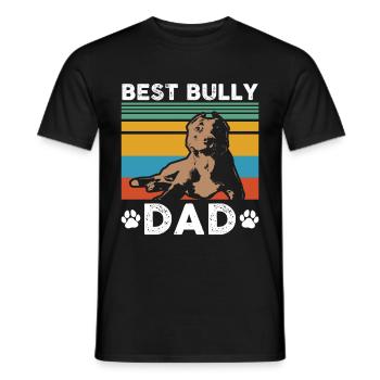 American Bully Dad | Dog Dog Owner Gift - Men's T-Shirt - black - Front - AI Model Male 178 light (178cm)