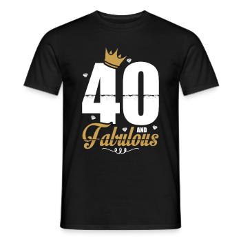 40. Geburtstag Geschenkidee 40 Jahre Geschenk - Männer T-Shirt - Schwarz - Vorne - AI Model Male 178 light (178cm)