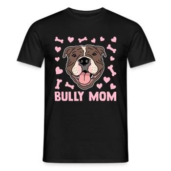 Cadeau de Bully américain propriétaire de chien Bully Mom - T-shirt homme - noir - Devant - AI Model Male 178 light (178cm)
