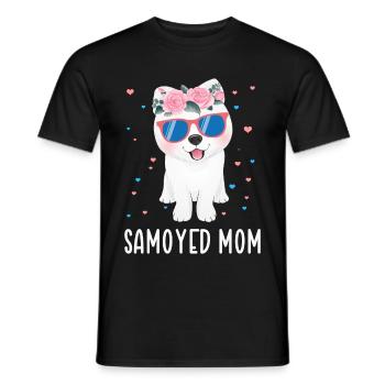 Samojeden Mama Samojede Samojedenhunde Geschenk - Männer T-Shirt - Schwarz - Vorne - AI Model Male 178 light (178cm)