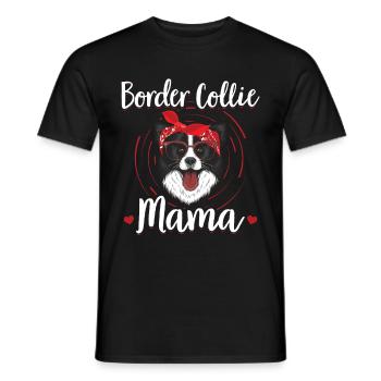 Border Collie Mama Collies Dog Owner Gift - Men's T-Shirt - black - Front - AI Model Male 178 light (178cm)