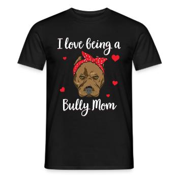 Cadeau de propriétaire de chien American Bully Mom - T-shirt homme - noir - Devant - AI Model Male 178 light (178cm)