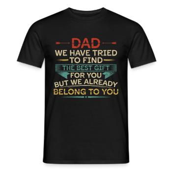 Papa Geburtstag Vatertag Geschenkidee Geschenk - Männer T-Shirt - Schwarz - Vorne - AI Model Male 178 light (178cm)