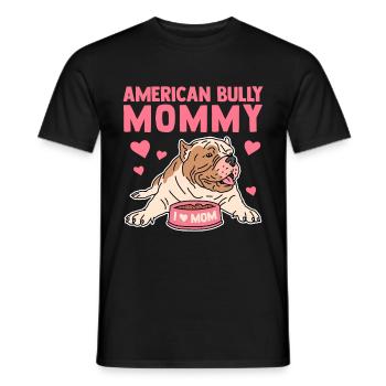 American Bully Mom Hundebesitzer Frauchen Geschenk - Männer T-Shirt - Schwarz - Vorne - AI Model Male 178 light (178cm)