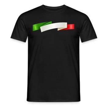 Band with Italy flag design - Men's T-Shirt - black - Front - AI Model Male 178 light (178cm)
