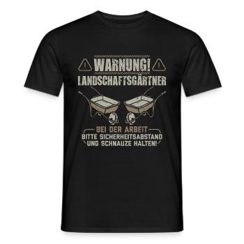 Landschaftsgärtner Gartenbau Gärtner Geschenk - Männer T-Shirt - Schwarz - Vorne - AI Model Male 178 light (178cm)
