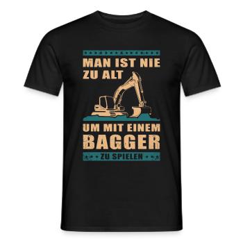 Baggerfahrer Baggerführer Baggern Bagger Geschenk - Männer T-Shirt - Schwarz - Vorne - AI Model Male 178 light (178cm)