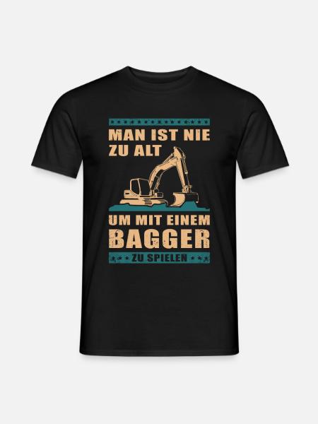 Baggerfahrer Baggerführer Baggern Bagger Geschenk - Männer T-Shirt - Schwarz
