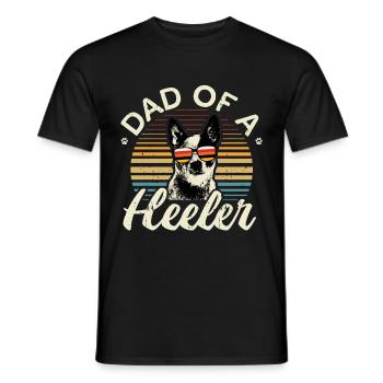 Cadeau de chien de chien australien Cattle Dog Papa - T-shirt homme - noir - Devant - AI Model Male 178 light (178cm)