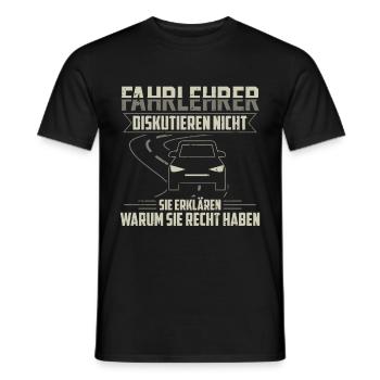 Fahrlehrer Fahrschule Fahrschullehrer Geschenk - Männer T-Shirt - Schwarz - Vorne - AI Model Male 178 light (178cm)