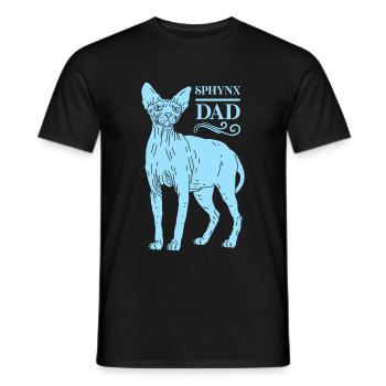 Sphynx dad Sphynx chat Sphynx sphinx chat cadeau - T-shirt homme - noir - Devant - AI Model Male 178 light (178cm)