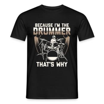 Drummer Drums Drummer Drummer Gift - Men's T-Shirt - black - Front - AI Model Male 178 light (178cm)