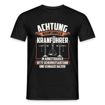 Kranführer | Kranfahrer Kran Geschenk - Männer T-Shirt - Schwarz - Vorne - AI Model Male 178 light (178cm)