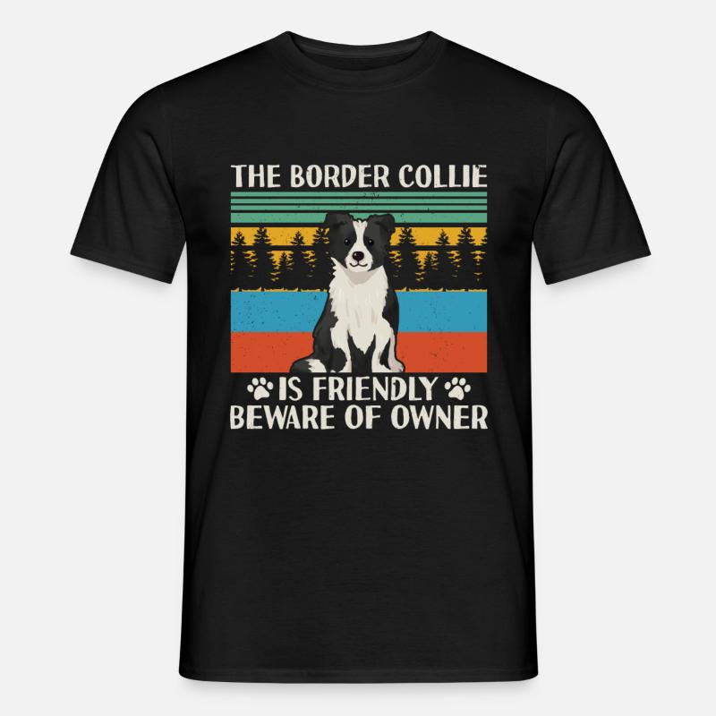Border Collie Hunde Hundebesitzer Geschenk - Männer T-Shirt - Schwarz