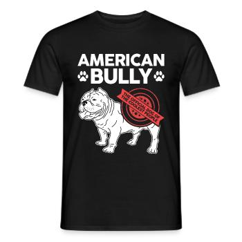 American Bully Dog Dog Owner Gift - Men's T-Shirt - black - Front - AI Model Male 178 light (178cm)