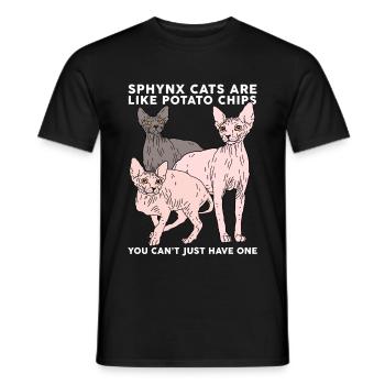 Sphynx Chats Sphinx | Cadeau de propriétaire de chat - T-shirt homme - noir - Devant - AI Model Male 178 light (178cm)