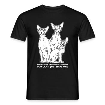 Sphynx chat Sphinx | Cadeau de propriétaire de chat - T-shirt homme - noir - Devant - AI Model Male 178 light (178cm)