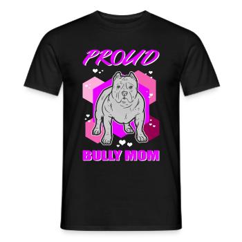 American Bully Mom Dog Owner Dog Gift - Men's T-Shirt - black - Front - AI Model Male 178 light (178cm)